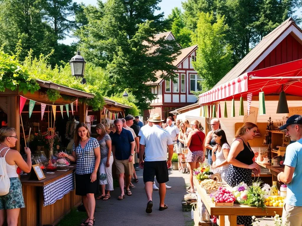 Sommarmarknad i Sysslebäck